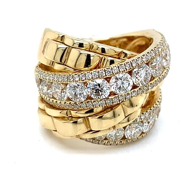 Diamond Fashion Rings in 14 Karat Yellow Gold Tzfasman Jewelers Brooklyn, NY