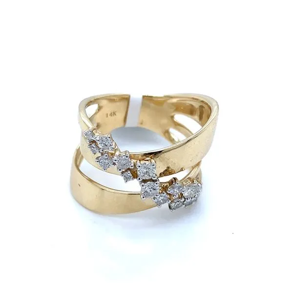 Diamond Fashion Rings in 14 Karat Yellow Gold 6.55 Grams Tzfasman Jewelers Brooklyn, NY