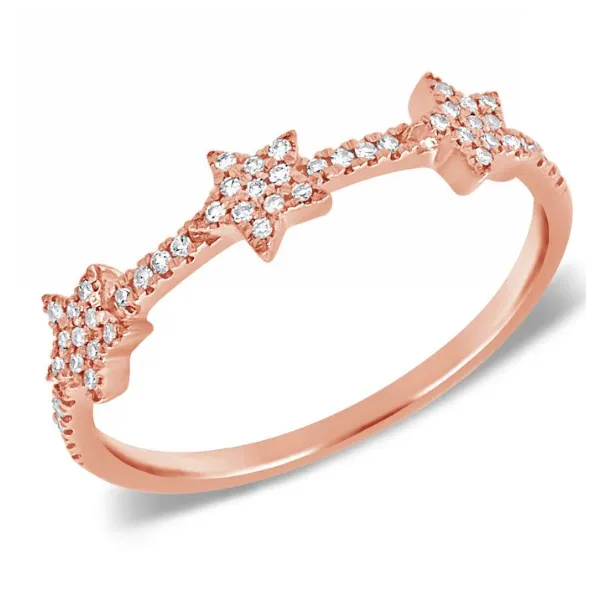 Diamond Fashion Rings in 14 Karat Rose Gold 1.49 Grams Tzfasman Jewelers Brooklyn, NY