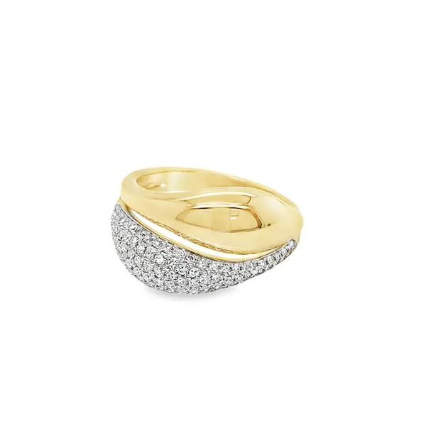 Diamond Fashion Rings in 14 Karat Yellow Gold 4.73 Grams Tzfasman Jewelers Brooklyn, NY