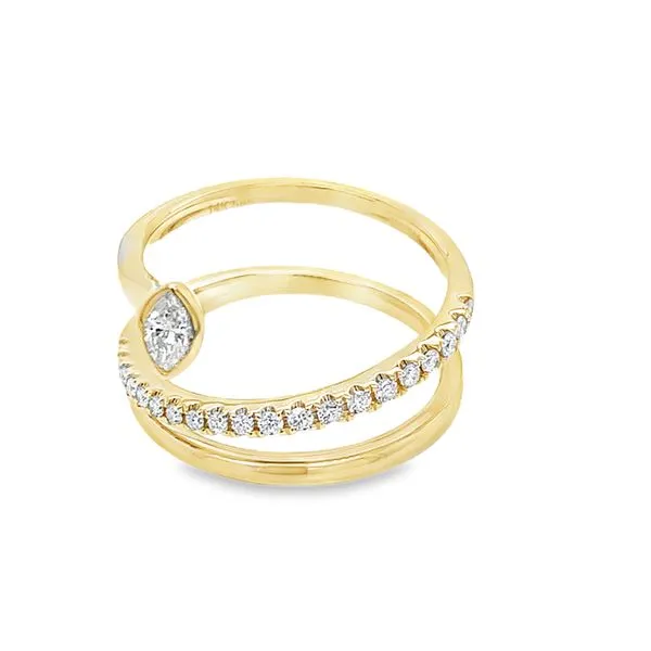 Diamond Fashion Rings in 14 Karat Yellow Gold 4.80 Grams Tzfasman Jewelers Brooklyn, NY
