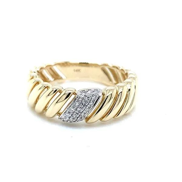 Diamond Fashion Rings in 14 Karat Yellow Gold 4.45 Grams Tzfasman Jewelers Brooklyn, NY