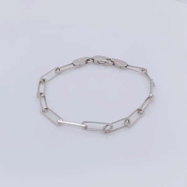 Kids Bracelets in 14 Karat White Gold 1.3 Grams Tzfasman Jewelers Brooklyn, NY