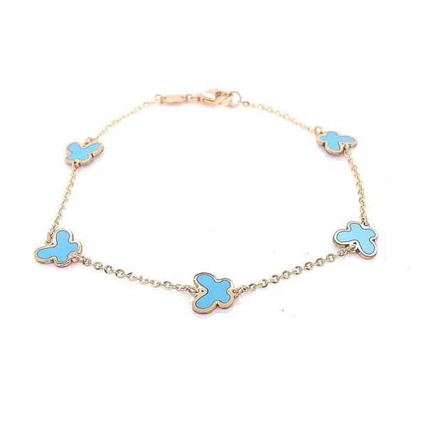 Kids Bracelets in 14 Karat Yellow Gold 1.4 Grams Tzfasman Jewelers Brooklyn, NY