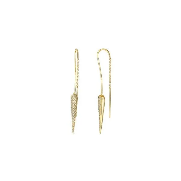 Diamond Earrings in 14 Karat Yellow Gold 2.87 Grams similar item image