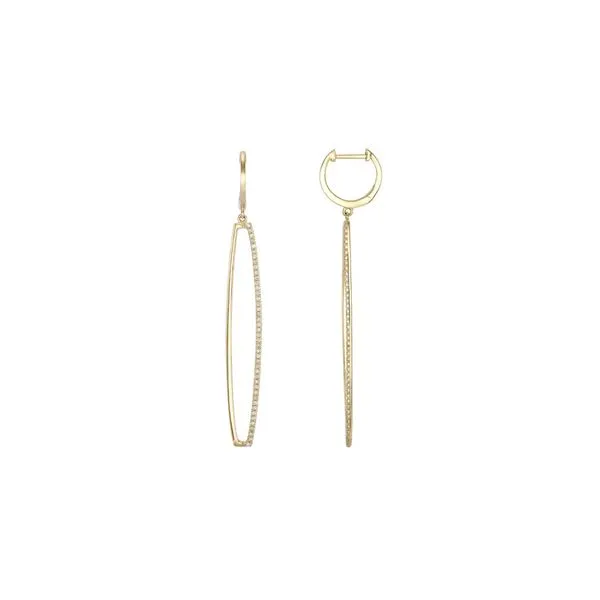 Diamond Earrings in 14 Karat Yellow Gold similar item image