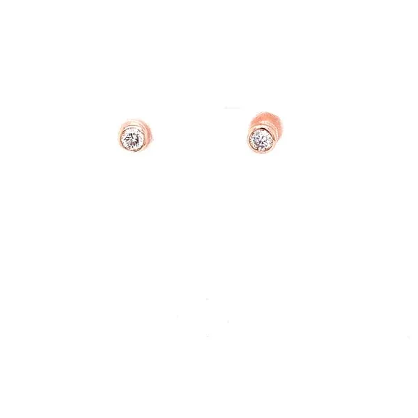 Diamond Earrings in 14 Karat Rose Gold similar item image