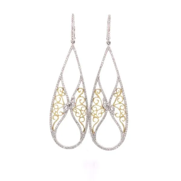 Diamond Earrings in 14 Karat White Gold Tzfasman Jewelers Brooklyn, NY
