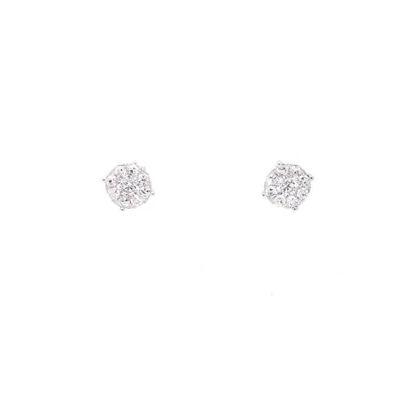 Diamond Earrings in 14 Karat White Gold similar item image