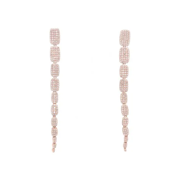 Diamond Earrings in 14 Karat Rose Gold similar item image
