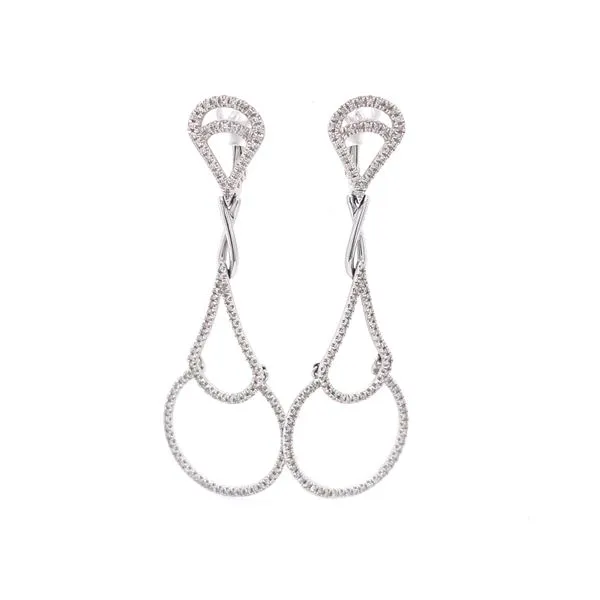 Diamond Earrings in 14 Karat White Gold similar item image