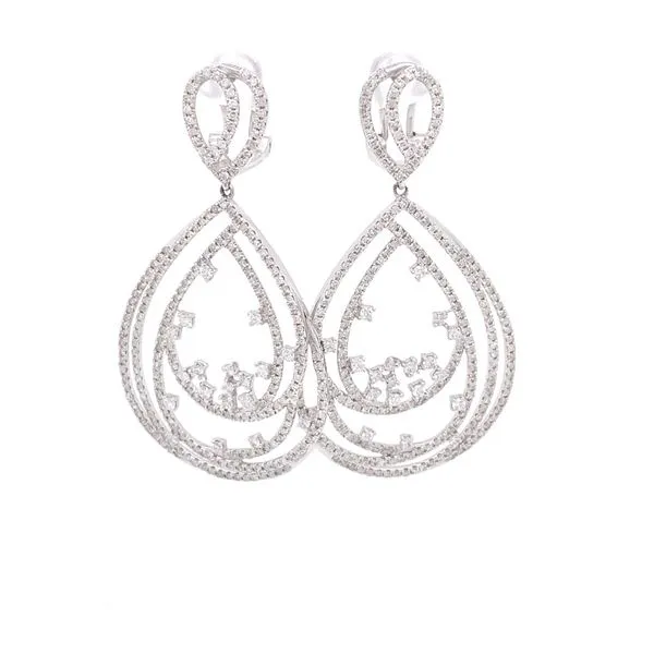 Diamond Earrings in 14 Karat White Gold similar item image