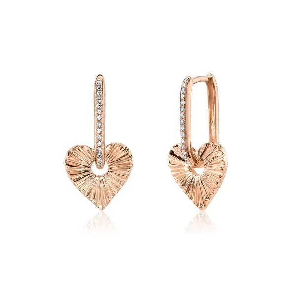Diamond Earrings in 14 Karat Rose Gold Tzfasman Jewelers Brooklyn, NY