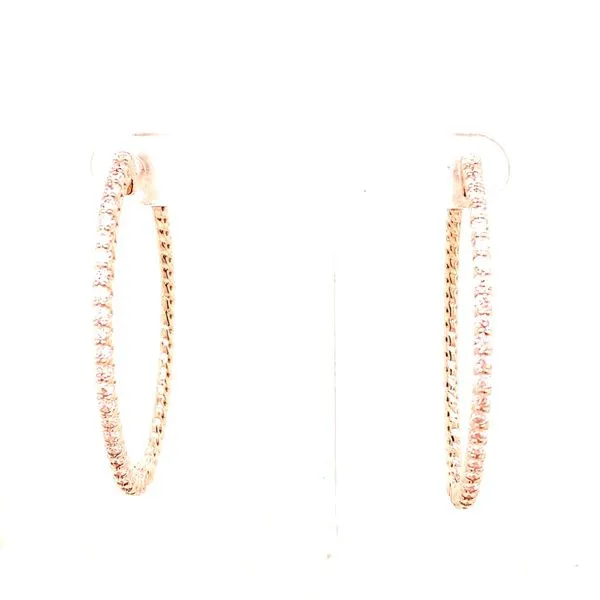 Diamond Earrings in 14 Karat White Gold 7.1 Grams Tzfasman Jewelers Brooklyn, NY