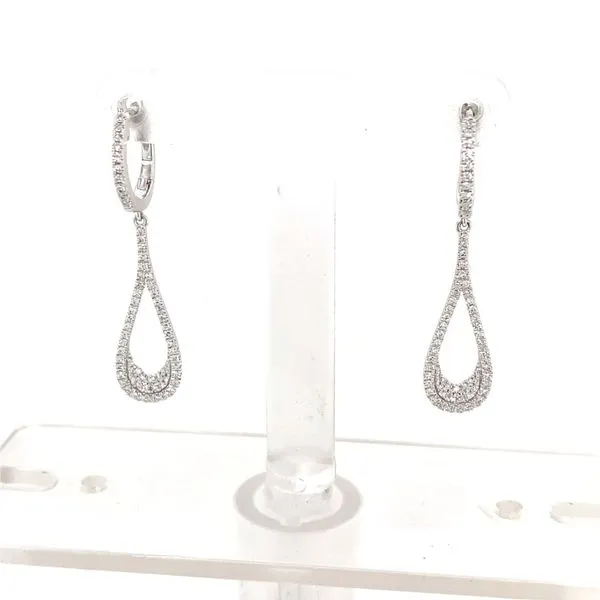 Diamond Earrings in 14 Karat White Gold 2.70 Grams Tzfasman Jewelers Brooklyn, NY