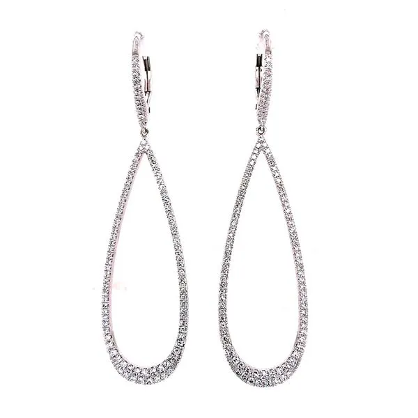 Diamond Earrings in 14 Karat White Gold 4.27 Grams Tzfasman Jewelers Brooklyn, NY