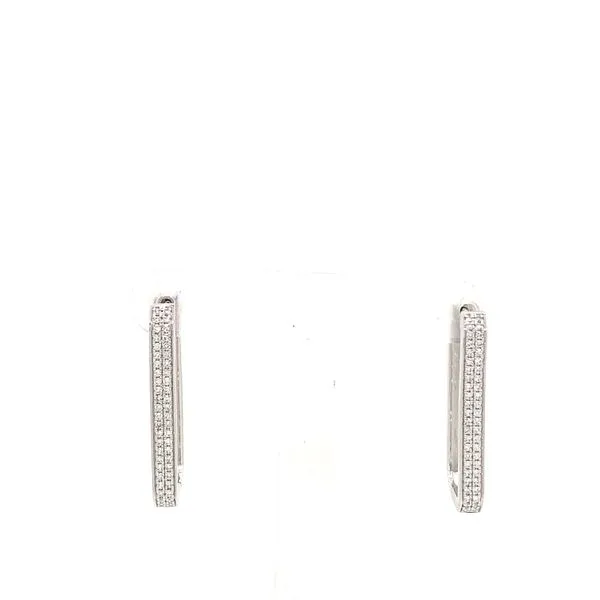 Diamond Earrings in 14 Karat White Gold 4.38 Grams Tzfasman Jewelers Brooklyn, NY