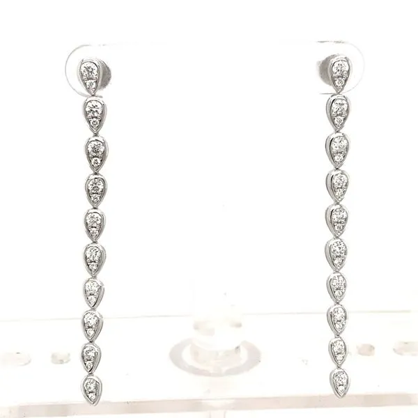 Diamond Earrings in 14 Karat White Gold 4.19 Grams Tzfasman Jewelers Brooklyn, NY