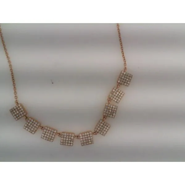 Diamond Necklace in 14 Karat Rose Gold 6.10 Grams similar item image