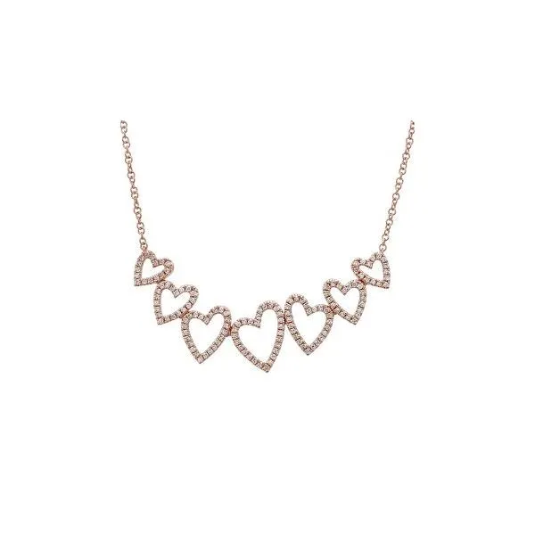 Diamond Necklace in 14 Karat Rose Gold 3.31 Grams similar item image