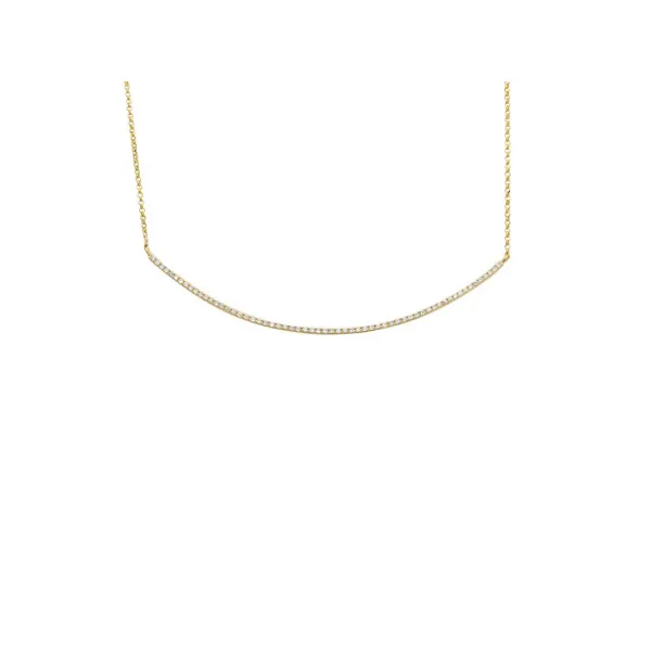 Diamond Necklace in 14 Karat Yellow Gold 1.84 Grams similar item image