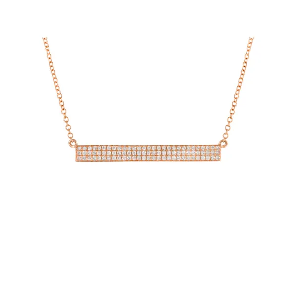 Diamond Necklace in 14 Karat Rose Gold 2.29 Grams Tzfasman Jewelers Brooklyn, NY