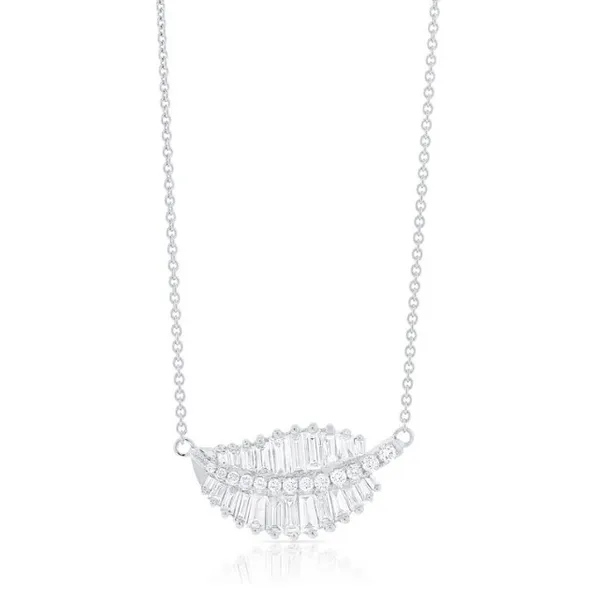 Diamond Necklace in 14 Karat White Gold similar item image