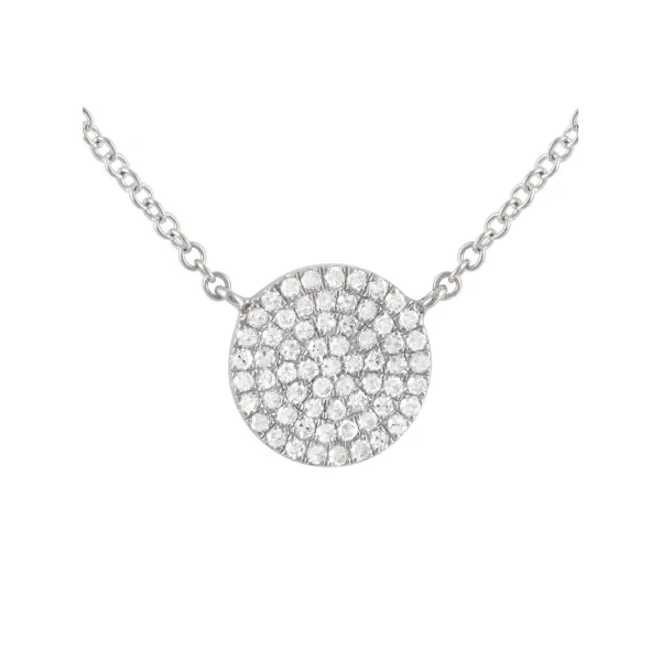 Diamond Necklace in 14 Karat White Gold 1.95 Grams Tzfasman Jewelers Brooklyn, NY