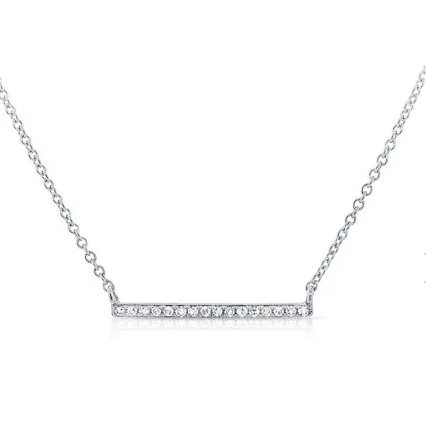 Diamond Necklace in 14 Karat White Gold 1.75 Grams Tzfasman Jewelers Brooklyn, NY