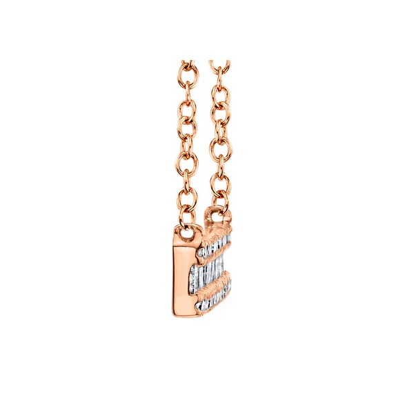Diamond Necklace in 14 Karat Rose Gold 2.20 Grams Image 2 Tzfasman Jewelers Brooklyn, NY