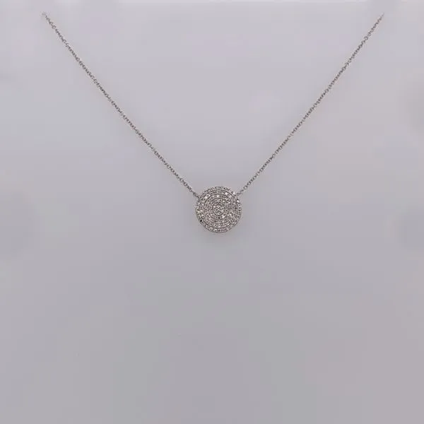 Diamond Necklace in 14 Karat White Gold 2.25 Grams Tzfasman Jewelers Brooklyn, NY