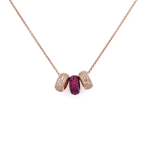 Diamond Necklace in 14 Karat Rose Gold similar item image