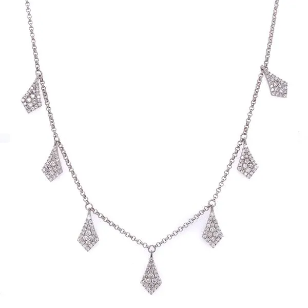 Diamond Necklace in 14 Karat White Gold similar item image