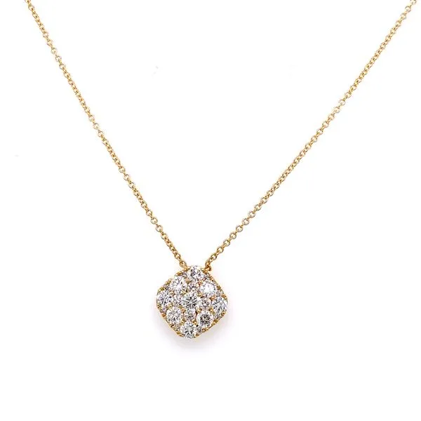 Diamond Necklace in 14 Karat Yellow Gold 3.56 Grams Tzfasman Jewelers Brooklyn, NY