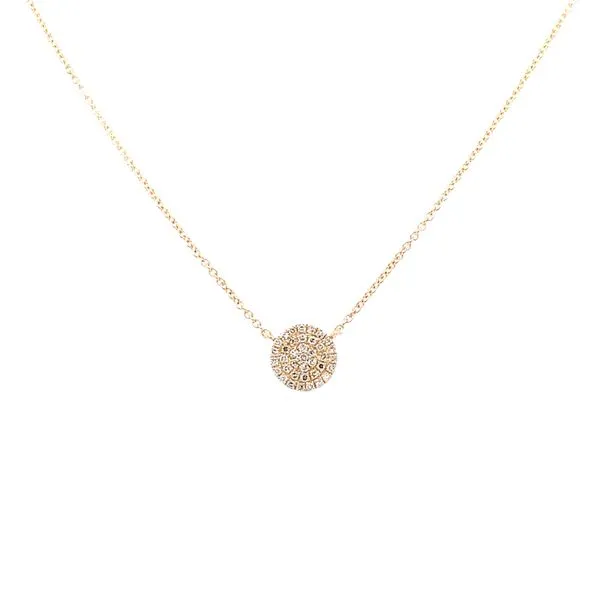 Diamond Necklace in 14 Karat Yellow Gold 1.95 Grams Tzfasman Jewelers Brooklyn, NY