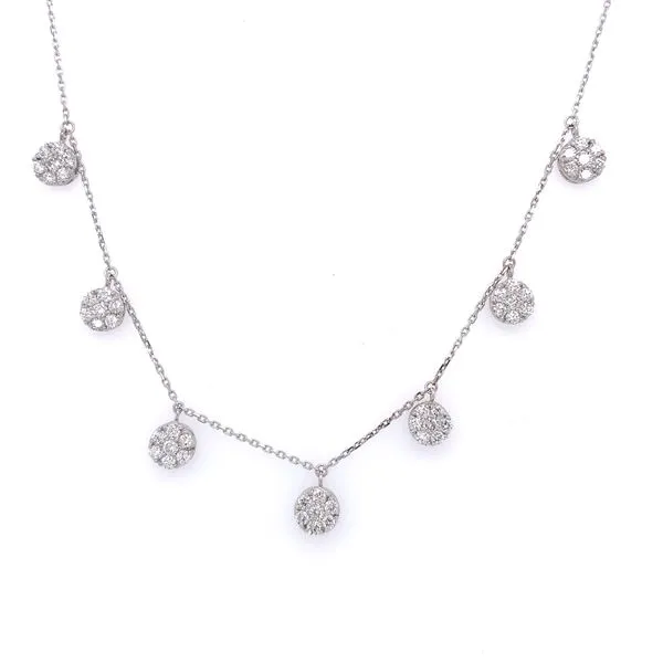 Diamond Necklace in 14 Karat White Gold similar item image
