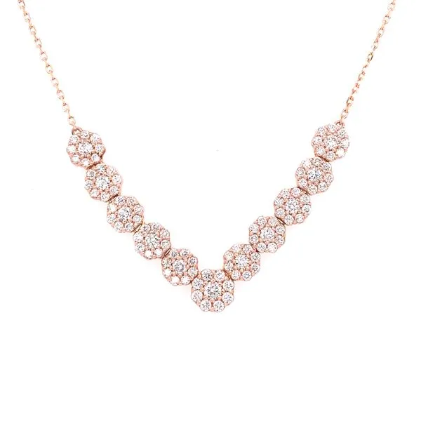 Diamond Necklace in 14 Karat Rose Gold similar item image
