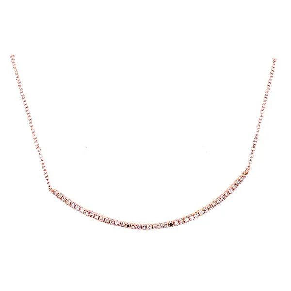 Diamond Necklace in 14 Karat Rose Gold similar item image