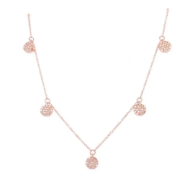 Diamond Necklace in 14 Karat Rose Gold similar item image