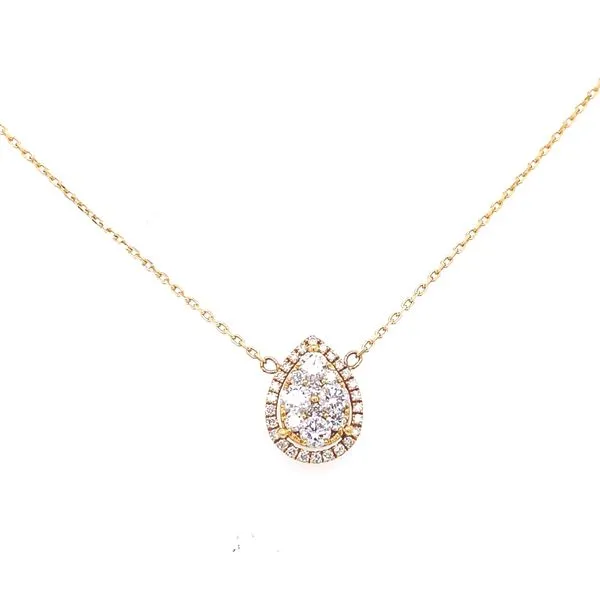 Diamond Necklace in 14 Karat Yellow Gold Tzfasman Jewelers Brooklyn, NY