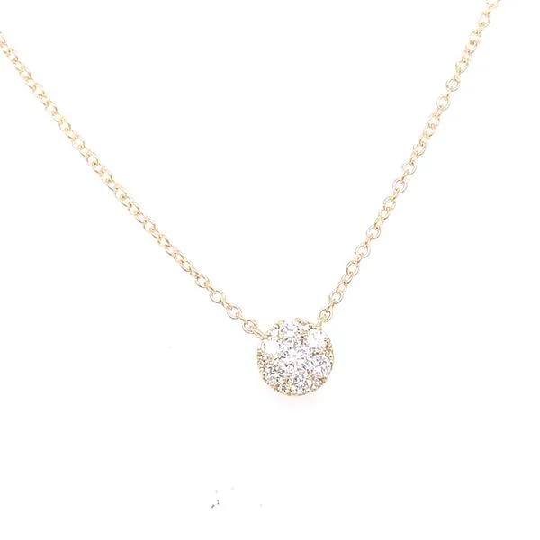 Diamond Necklace in 18 Karat Yellow Gold 2.79 Grams Tzfasman Jewelers Brooklyn, NY
