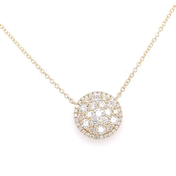 Diamond Necklace in 18 Karat Yellow Gold 4.32 Grams Tzfasman Jewelers Brooklyn, NY