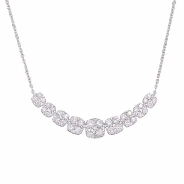 Diamond Necklace in 14 Karat White Gold 4.50 Grams Tzfasman Jewelers Brooklyn, NY