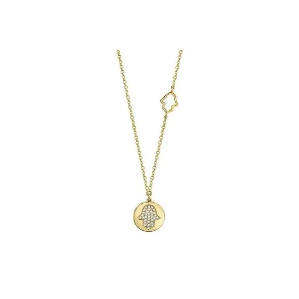 Diamond Necklace in 14 Karat Yellow Gold 2.80 Grams