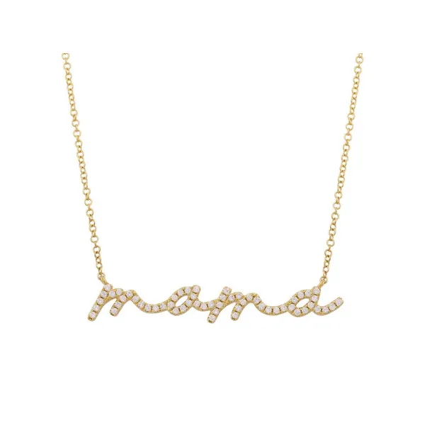 Diamond Necklace in 14 Karat Yellow Gold 2.60 Grams Tzfasman Jewelers Brooklyn, NY