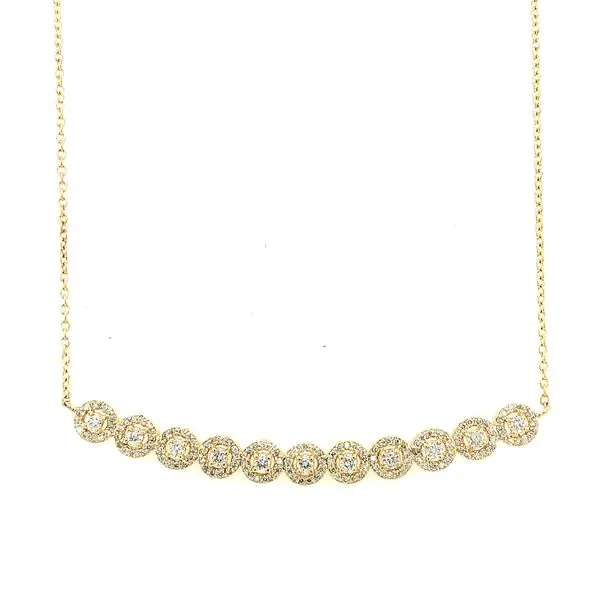 Diamond Necklace in 14 Karat Yellow Gold Tzfasman Jewelers Brooklyn, NY