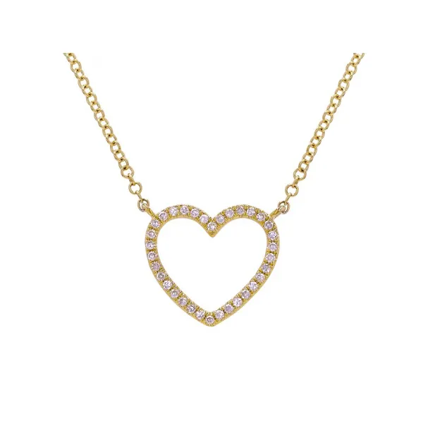 Diamond Necklace in 14 Karat Yellow Gold 1.88 Grams Tzfasman Jewelers Brooklyn, NY