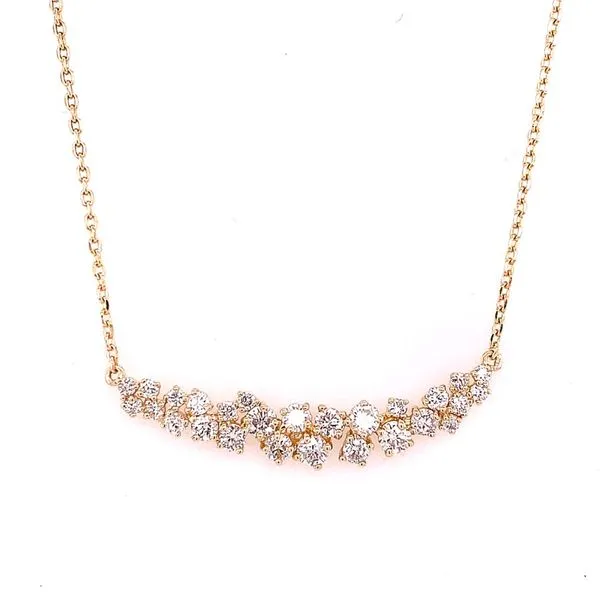 Diamond Necklace in 14 Karat Yellow Gold Tzfasman Jewelers Brooklyn, NY