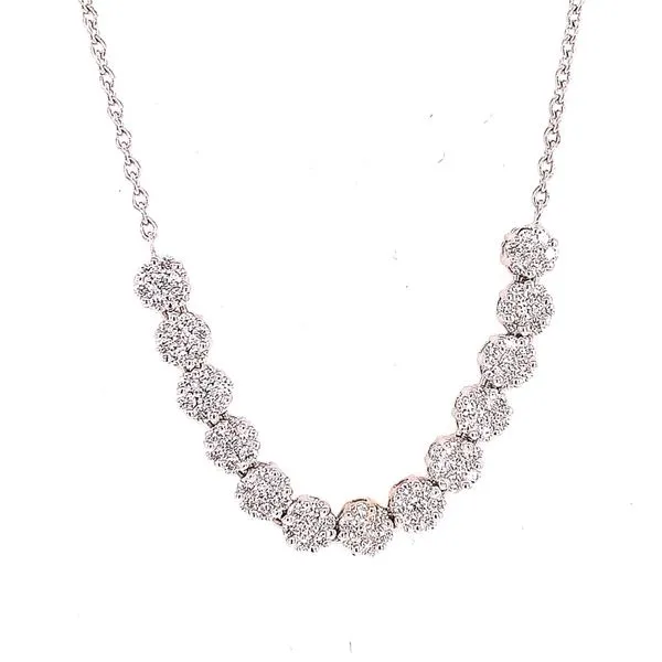 Diamond Necklace in 14 Karat White Gold Tzfasman Jewelers Brooklyn, NY