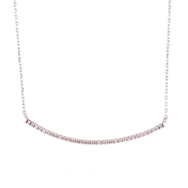 Diamond Necklace in 14 Karat White Gold Tzfasman Jewelers Brooklyn, NY